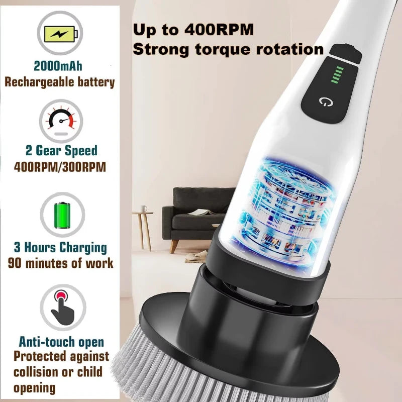 PowerScrub Pro™ – Cordless Electric Cleaning Brush