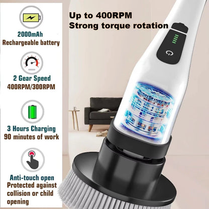 PowerScrub Pro™ – Cordless Electric Cleaning Brush