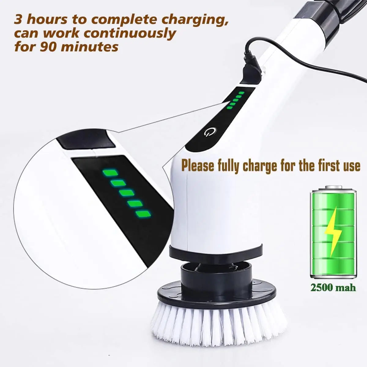 PowerScrub Pro™ – Cordless Electric Cleaning Brush